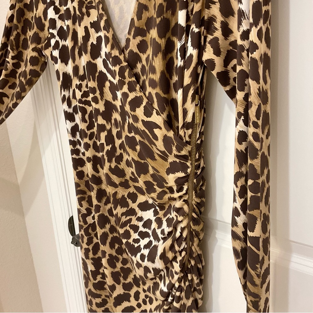 Michael Kors Leopard Print Dress Size 12, EUC - Picture 4 of 6